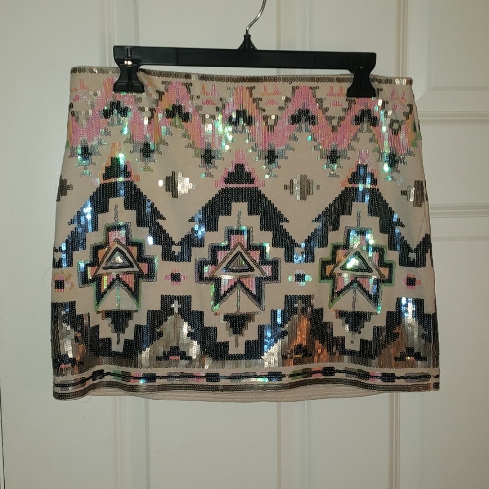 Sequin mini skirt